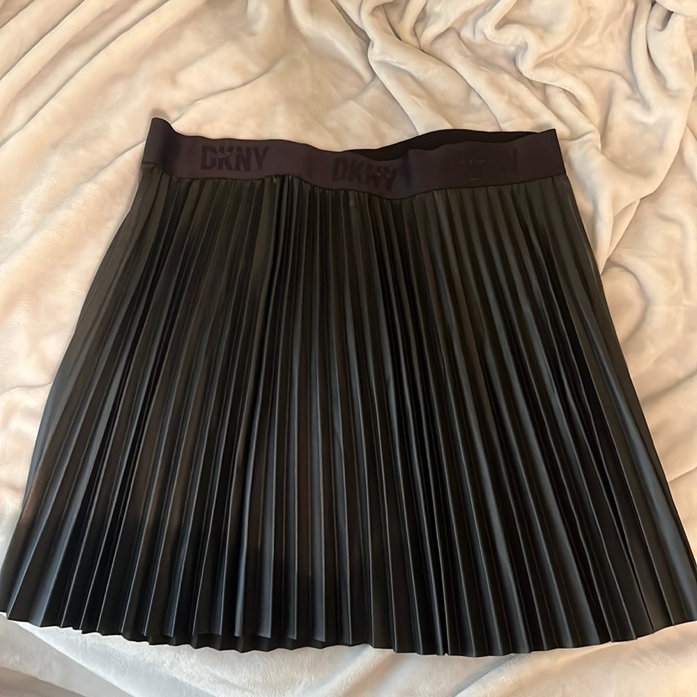DKNY pleated, black skirt.